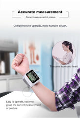 Wrist Digital Blood Pressure Monitor English / Russian / Portuguese / Spanish Voice Broadcast Tonometer