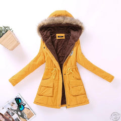 new winter military coats women cotton wadded hooded jacket medium-long casual parka thickness XXXL quilt snow outwear