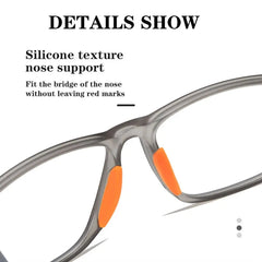 Multifocal Reading Glasses TR90 Frame Men Women Anti-blue Light Sports Eyeglasses Ultralight Bifocal Presbyopia