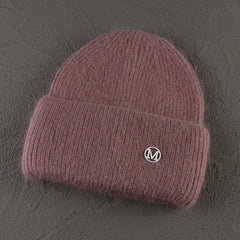 Rabbit Fur Beanies Soft Warm Fluffy Winter Hat for Women Angora Knitted Hat Skullies Beanies Female Bonnet Woman Knit Cap