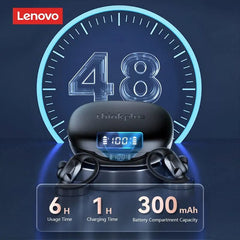 Lenovo LP75 Bluetooth 5.3 Earbuds TWS Wireless Sport Headphones LED Digital Display HiFi Stereo Noise Reduction Gaming Earbuds