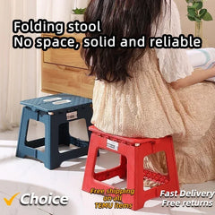 Portable Folding Stool Thickened Plastic Saddle Chair For Outdoor Activities And Fishing