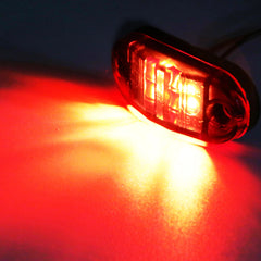 Clearance Lights 20/10PCS 4 LED 12V-24V Side Marker Lights Oval Front Rear Indicator Lamp Truck for Trailer BUS Van Caravan