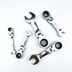 Compact Dual-Head Ratchet Wrench – Swivel Head & Quick-Release Design