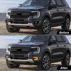 Ford Ranger 2022 2023 Wildtrak XLT Sport Platinum LED Daytime Running Lights Car Front Bumper Driving Daylights Auto 12V