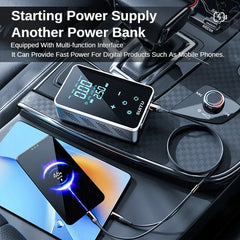 Car Jump Starter Air Pump Portable Power Bank LED Lighting Tyre Inflator Battery Charger Booster Starting Device