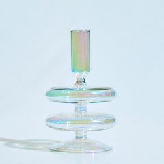 Handmade Colored Vintage Glass Candlestick candle holders Romantic Dinner Decoration for Home Wedding Taper Candle Holder Gift
