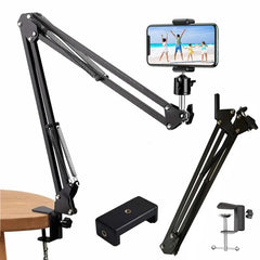 Flexible Arm For Phone Stand Table Folded Anchor Online Desktop Laptop Video Live Overhead Shot Photography