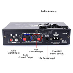 Digital Amplifiers AK35 800W 100-240V 12V Bass Audio Power Bluetooth AMP Hifi FM Subwoofer Speakers