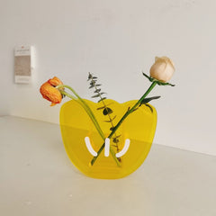 Rainbow Color Acrylic Vases Floral Container Decorative Shop Design Wedding Party Home Office Decoration