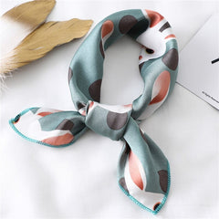 2022 New Women Silk Scarf Square Foulard Lady's Neck Hair Scarves Design Printed Head Kerchief Fashion Girl Scarfs