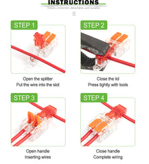 T-Type Stripping Free Wiring Connector With Fixing Hole Quick Branch Splice Junction box lever Wire connector 32A