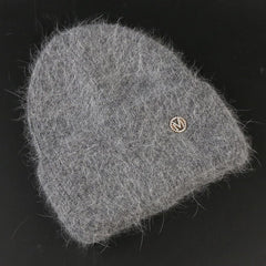 Rabbit Fur Beanies Soft Warm Fluffy Winter Hat for Women Angora Knitted Hat Skullies Beanies Female Bonnet Woman Knit Cap