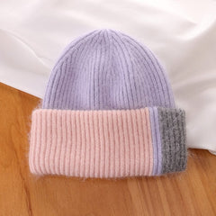 Rabbit Fur Beanies Soft Warm Fluffy Winter Hat for Women Angora Knitted Hat Skullies Beanies Female Bonnet Woman Knit Cap