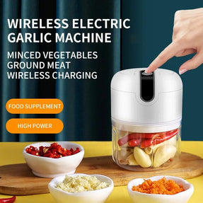 Electric Garlic Masher Portable Chopper Multi Function Meat Grinder Masher Machine Mini Garlic Vegetable Chopper Usb Charging