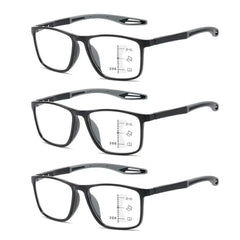 Multifocal Reading Glasses TR90 Frame Men Women Anti-blue Light Sports Eyeglasses Ultralight Bifocal Presbyopia