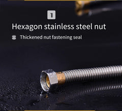 Stainless Steel Shower Hose Long Bathroom Shower Water Hose Extension Plumbing Pipe Shower head Tube Bathroom