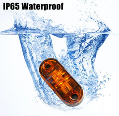 Clearance Lights 20/10PCS 4 LED 12V-24V Side Marker Lights Oval Front Rear Indicator Lamp Truck for Trailer BUS Van Caravan