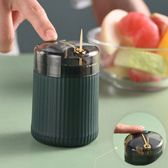 Automatic Toothpick Dispenser Portable Plastic Toothpick Holder Container Creative Press Toothpick Storage Box Organiser