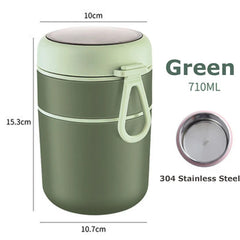 Lunch Box Storage Warmer Stainless Steel Vacuum Cup Soup With Spoon Food Thermal Jar Insulated Soup Thermos Containers Cooler