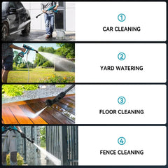 6 IN 1 Electric Garden Washing Gun 250Bar Brushless High Pressure Car Washer Gun Water Wash Spray Gun for Makita Battery