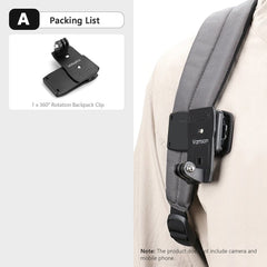 Vamson for Go Pro 11 10 9 8 Accessories 360-Degree Rotation Clip For GoPro Hero 6 5 for Insta360 X3 X2 Dji Action 3 2 For Phone