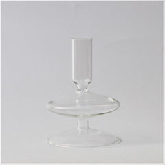 Handmade Colored Vintage Glass Candlestick candle holders Romantic Dinner Decoration for Home Wedding Taper Candle Holder Gift