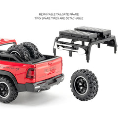 DODGE Mammoth 1000 TRX Alloy Pickup Car Model Diecast Metal Off-road Vehicle Model Sound and Light Simulation Kids Toy Gift