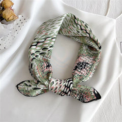 2022 New Women Silk Scarf Square Foulard Lady's Neck Hair Scarves Design Printed Head Kerchief Fashion Girl Scarfs