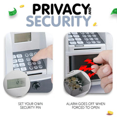 Smart Novelty ATM Piggy Bank for Real Money - Mini ATM Machine to Teach Children Money Management - Versatile ATM Bank for Kids