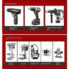 A set of hexagonal shank titanium coated high-speed steel cobalt bits for metal, wood, copper, aluminum, stainless steel