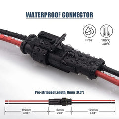 Waterproof Automotive Electrical Connectors Male Female Plug 2-Pin Way With Wire For Car Motorcycle Scooter Marine