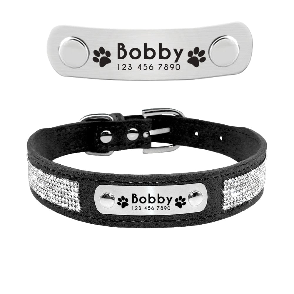 Leather Cat Collar Personalized Cat Collar For Puppy Small Dogs Pet Kitten Nameplate Collar Free Engraving Adjustable - Wowza