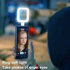 LED Fill Light Magnetic Mobile Phone Selfie Light 180° Mobile Flip Light Soft Phone Mini Portable And Cold Light Warm Holde S5Z6