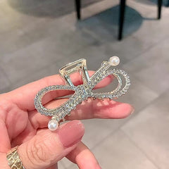 Korean Acrylic Hair Claws Pearl Claw Clips For Woman Large Size Barrette Crab For Girl Shark Clip Fashion Hair Accessories