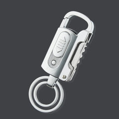 Keychain Wine Opener Knife Flashlight One-word Screwdriver Multi-function Metal Windproof Electronic Lighter Gadget