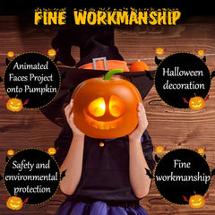 Led Halloween Pumpkin Flash Talking Singing Animated LED Pumpkin Lamp Toy Projection Lamp Projector Inside for Home Party Decor