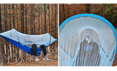 Mosquito Net Hammock Outdoor Camping Pole Hammock swing Anti-rollover Nylon Rocking Chair 260x140cm