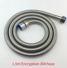 Stainless Steel Shower Hose Long Bathroom Shower Water Hose Extension Plumbing Pipe Shower head Tube Bathroom