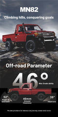 Toyota Land cruiser MN82 Remote Controlled Climbing Off-road Vehicle 1:12 Full scale 4WD LC79 RC Model Children Toy Rc Car