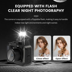 Y4000 HD 1080P Mini Keychain Camera With Flash Lamp Battery Dock Portable Video Recorder DV With Screen Kids Campus Retro Camera