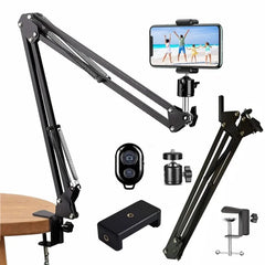 Flexible Arm For Phone Stand Table Folded Anchor Online Desktop Laptop Video Live Overhead Shot Photography