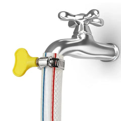 5pcs 8-44mm Adjustable Yellow Plastic Handle Hand Twist Hose Clamps Worm Driving 201 Stainless steel Pipe Clips For Tube