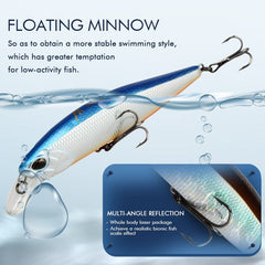 MEREDITH JERK MINNOW 100F 14g Floating Wobbler Fishing Lure 24Color Minnow Lure Hard Bait Quality Professional Depth0.8-1.0m