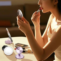 4 In 1 Metal Magnetic Led Makeup Mirror Selfie Light Phone Holder For iPhone 16 15 Pro Max 14 For Magsafe Foldable Stand M8H7