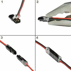 Electrical Connector 2 Pin Way Plug Car Waterproof Wire Cable Automotive 1/5/10/20/30/50 pieces/set