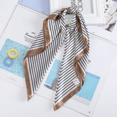 Haimeikang 60*60cm Square Silk Scarf Women Headband Fashion Print Neck Scarfs Office Hair Band Hand Kerchief Female Bandana