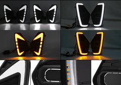 Nissan Navara NP300 2020 2023 LED Daytime Running Light DRL Driving Fog Lamp Fit Waterproof Turn Signal Yellow