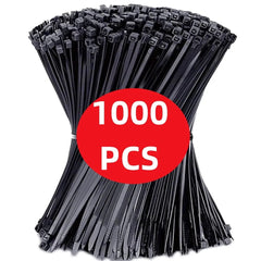 100/1000Pcs Plastic Nylon Cable Ties Detachable Self-locking Cord Ties Straps Fastening Loop Reusable Wire Ties For Home Office
