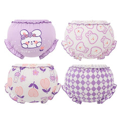 3 Piece/Lot Kids 100%Cotton Panties Girl Baby Infant Newborn Fashion Solid Cute Bow Striped Dots Underpants For Children Gift CN